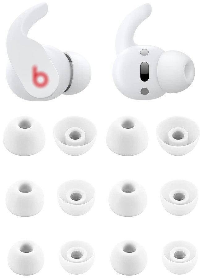 ALXCD Eartips Compatible with Beats Fit Pro, S/M/L 3 Sizes 6 Pairs Soft Silicon Earbuds Tips Replacement Ear Tips, Compatible with Beats Fit Pro 6 Pairs White - Image 1